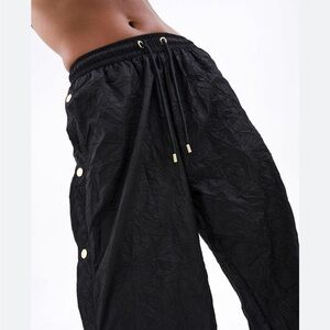 P.E Nation Black Elastic Waist Pants